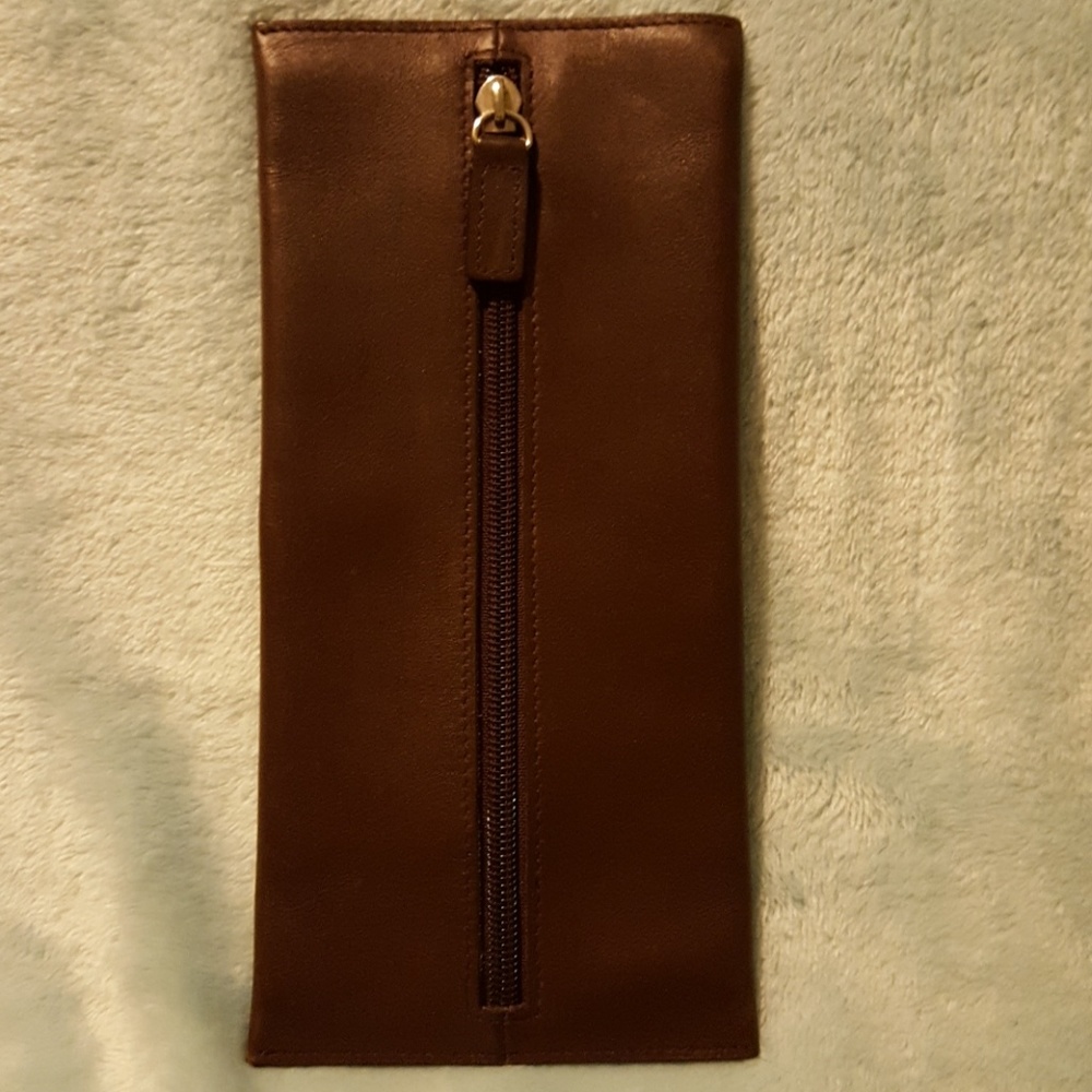 Coach leather unsual bill holder